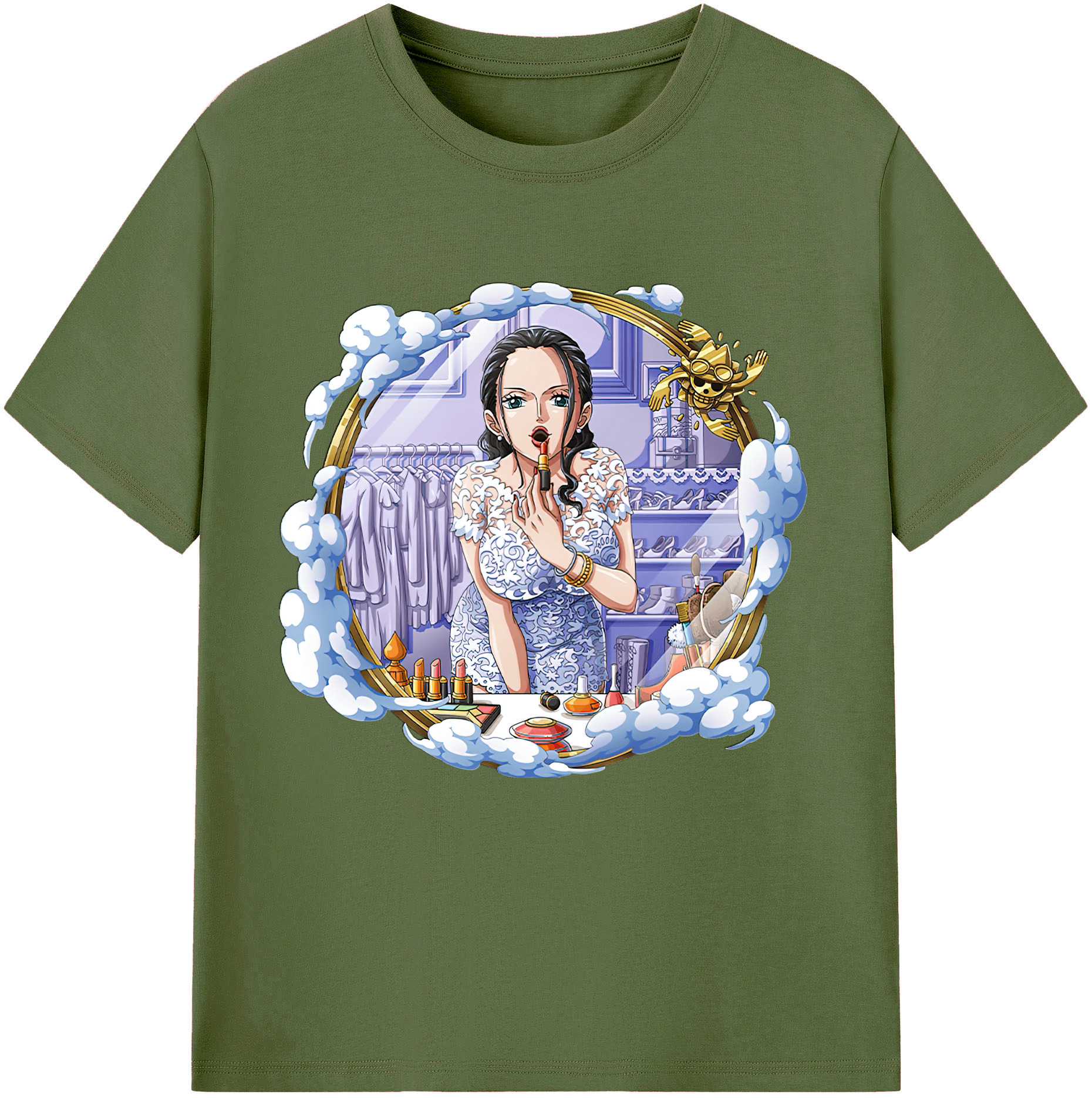 ワンピース ニコ・ロビン ONE PIECE Nico Robin 綿100％半袖Tシャツ（フロントプリント）